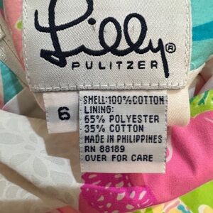 Lilly Pulitzer Pink and Green A-Line Skirt